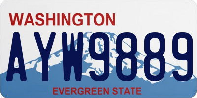 WA license plate AYW9889