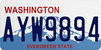 WA license plate AYW9894