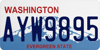 WA license plate AYW9895