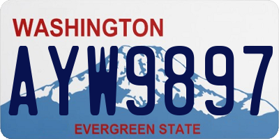 WA license plate AYW9897