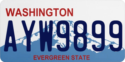 WA license plate AYW9899