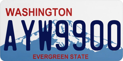 WA license plate AYW9900