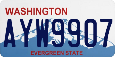 WA license plate AYW9907