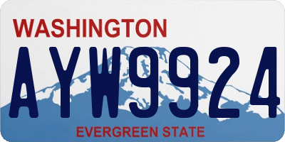 WA license plate AYW9924