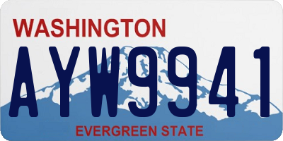 WA license plate AYW9941