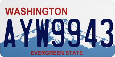 WA license plate AYW9943