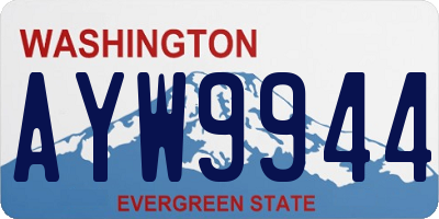 WA license plate AYW9944