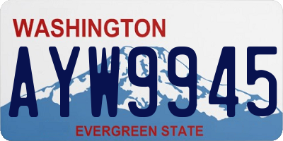 WA license plate AYW9945