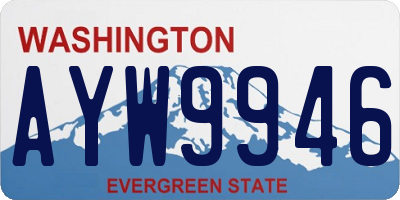 WA license plate AYW9946