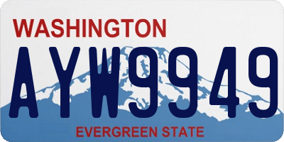 WA license plate AYW9949