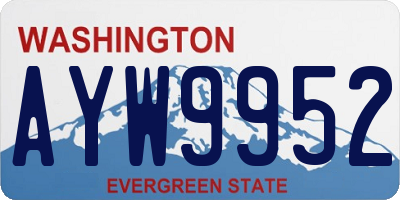 WA license plate AYW9952