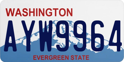 WA license plate AYW9964