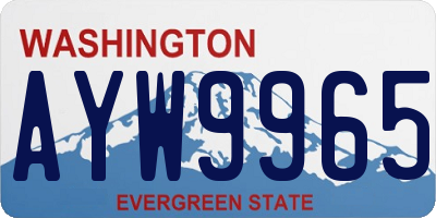 WA license plate AYW9965