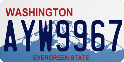 WA license plate AYW9967