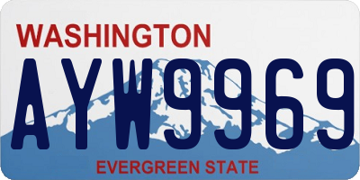 WA license plate AYW9969