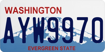 WA license plate AYW9970