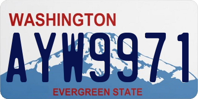 WA license plate AYW9971