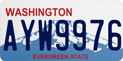 WA license plate AYW9976