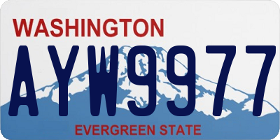 WA license plate AYW9977