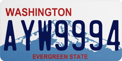 WA license plate AYW9994