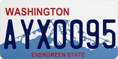 WA license plate AYX0095