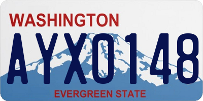 WA license plate AYX0148