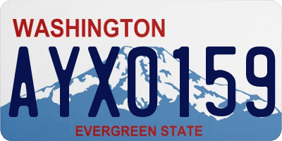 WA license plate AYX0159