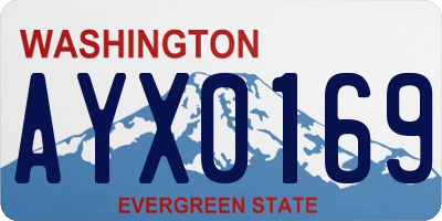 WA license plate AYX0169