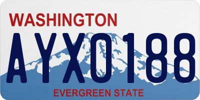 WA license plate AYX0188