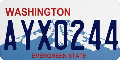 WA license plate AYX0244