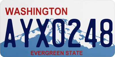 WA license plate AYX0248