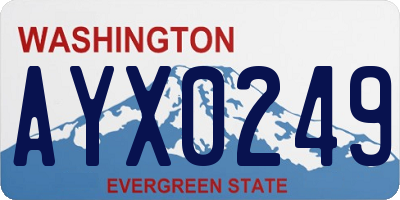 WA license plate AYX0249