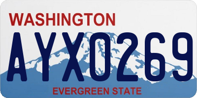 WA license plate AYX0269