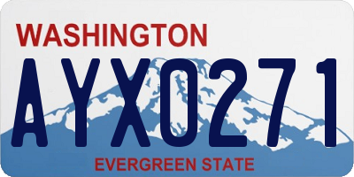 WA license plate AYX0271