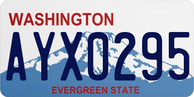 WA license plate AYX0295