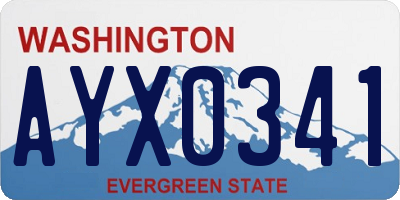 WA license plate AYX0341