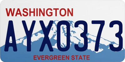 WA license plate AYX0373