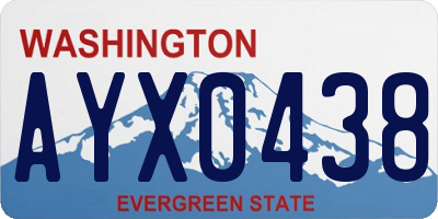 WA license plate AYX0438