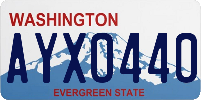 WA license plate AYX0440