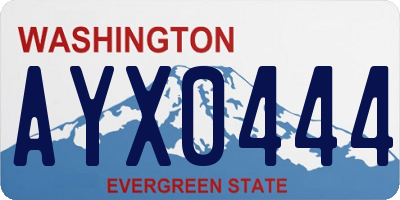 WA license plate AYX0444