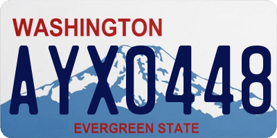 WA license plate AYX0448