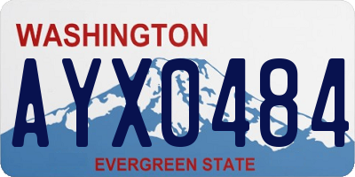 WA license plate AYX0484