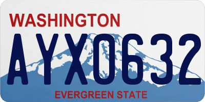 WA license plate AYX0632