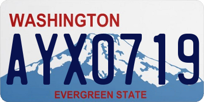 WA license plate AYX0719