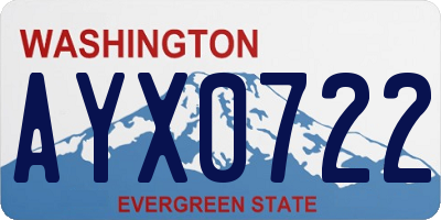 WA license plate AYX0722