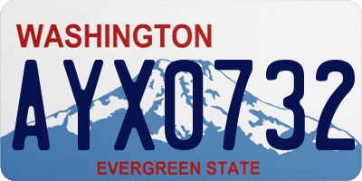 WA license plate AYX0732