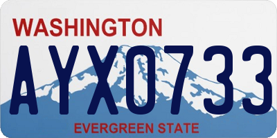 WA license plate AYX0733