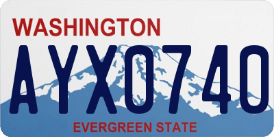 WA license plate AYX0740