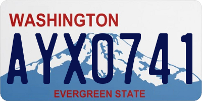 WA license plate AYX0741