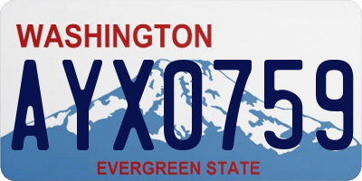 WA license plate AYX0759